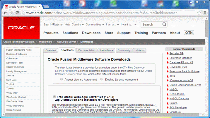 WebLogic download